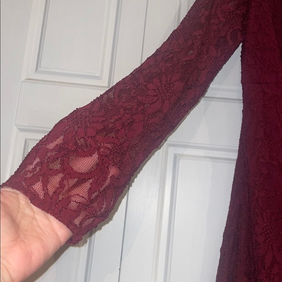 Lauren Ralph Lauren Deep Red Lace Dress - Picture 7 of 10